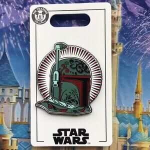 Disney Star Wars Pin Boba Fett Helmet Filigree Day of Dead Mandalorian Parks Pin